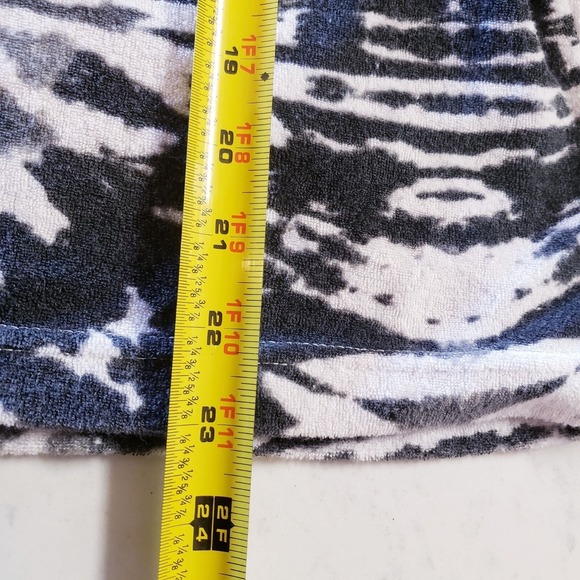 Weekend Terry Cloth Set size XL  terry cloth tie dye black white full zip - Picture 9 of 15